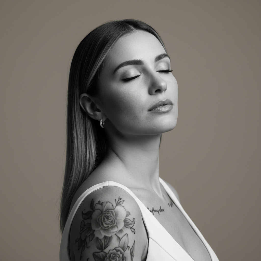 Modern luxury medium close-up — fine art studio photography