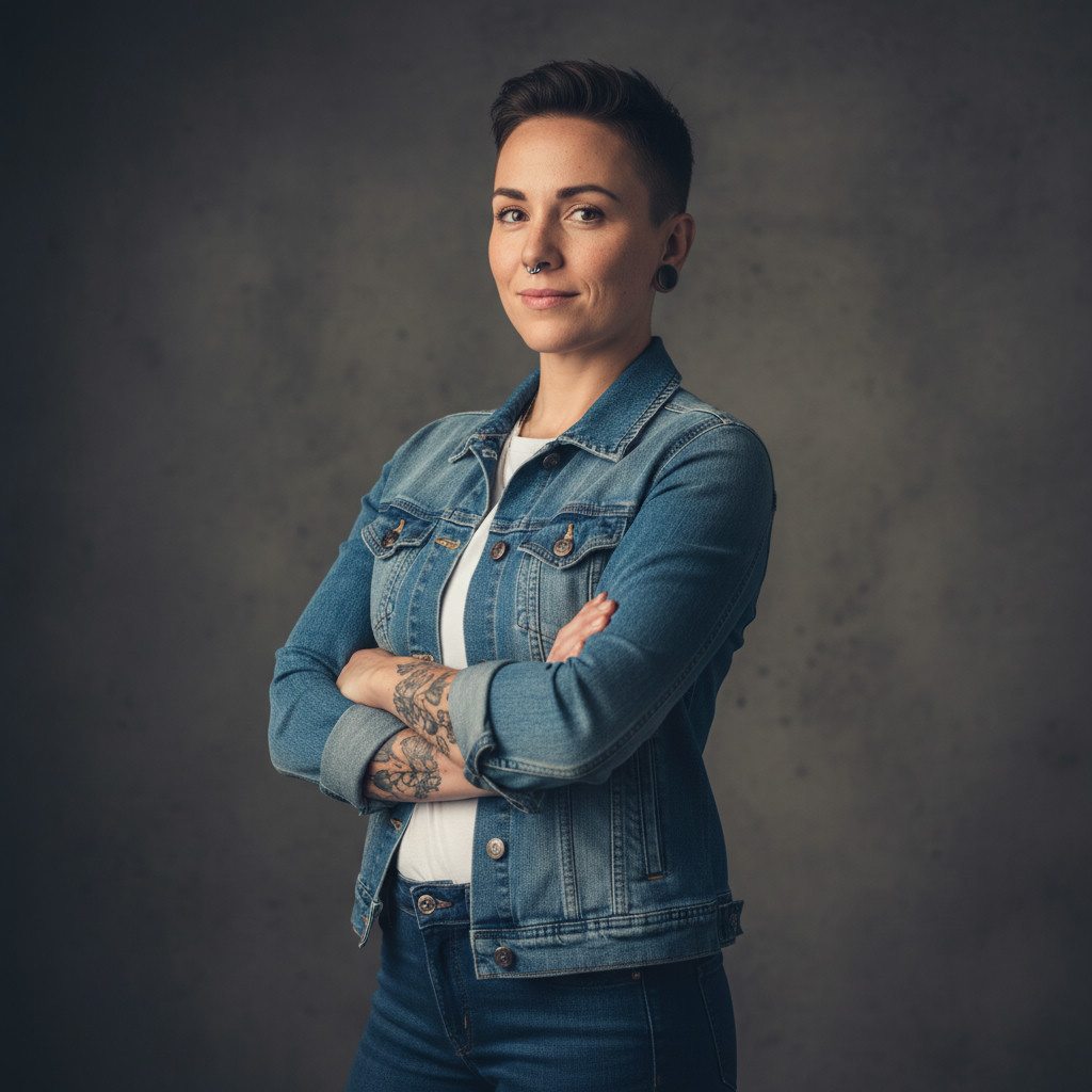 Powerful full-body — high-end commercial portrait