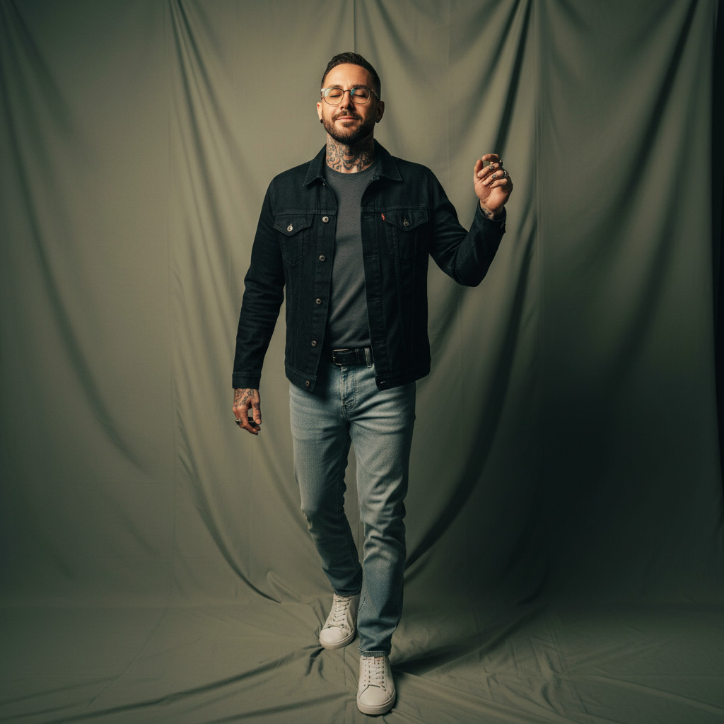 Magnetic full-body — high-end commercial portrait