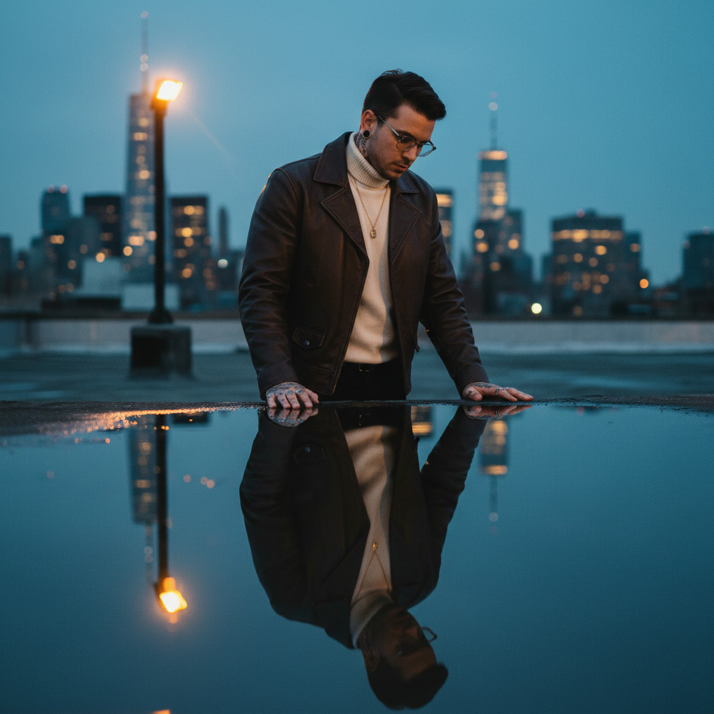Ethereal full-body — New York City rooftop