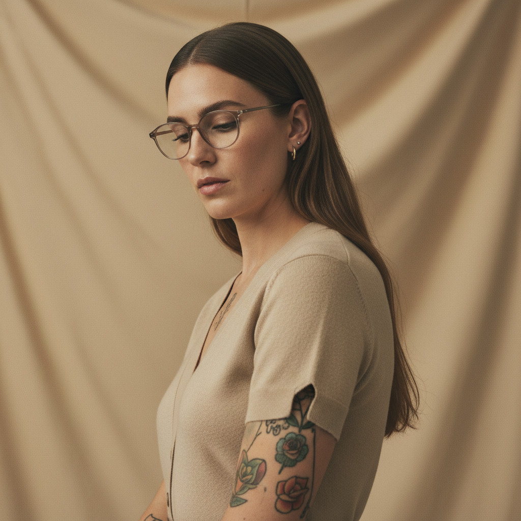 Ethereal half-body — editorial fashion photography