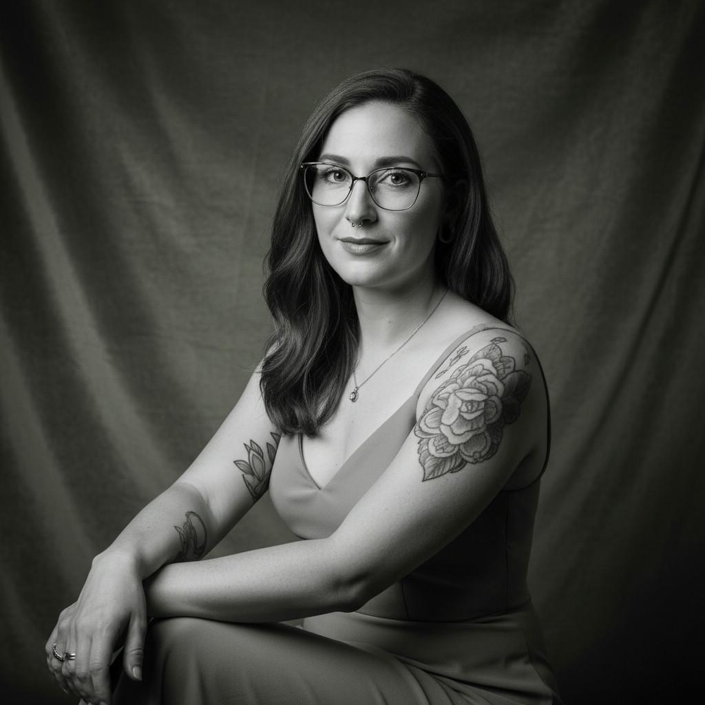 Ethereal close-up portrait — cinematic studio portrait