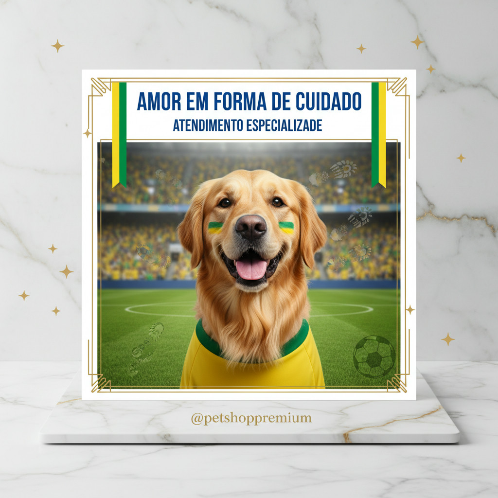 [Copa do Mundo] Premium discreto anúncio promocional — Pet Shop Premium
