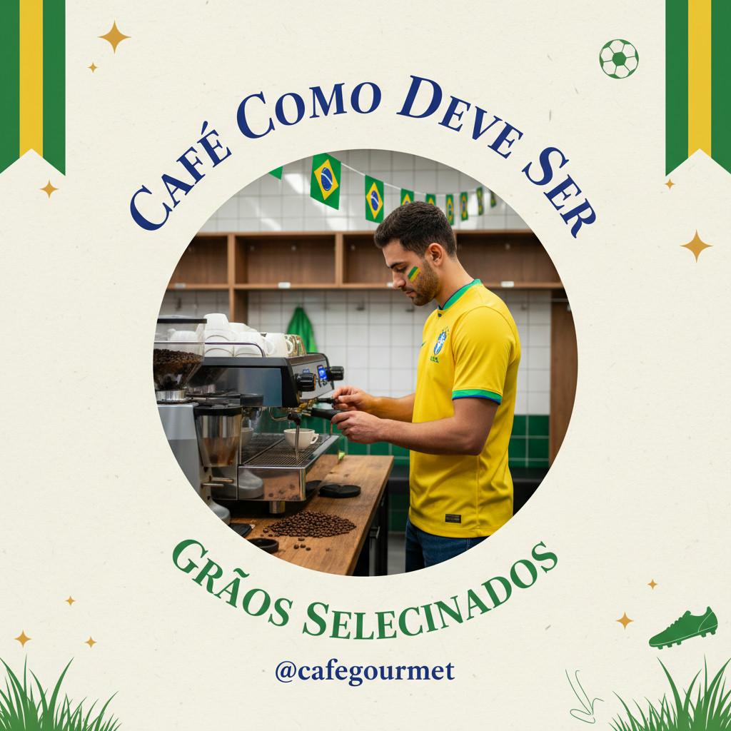 [Copa do Mundo] Fresco e clean anúncio promocional — Café Gourmet
