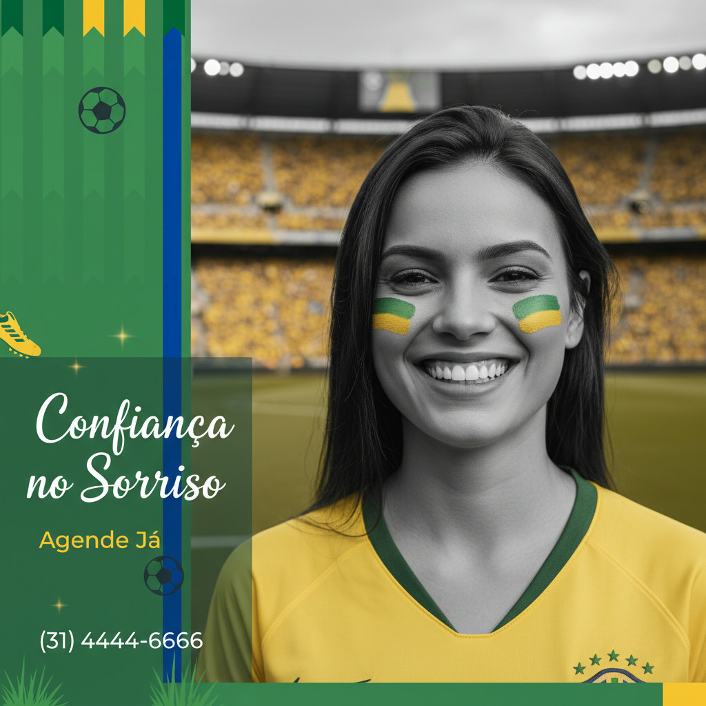 [Copa do Mundo] Sofisticado post quadrado — Odontologia Estética