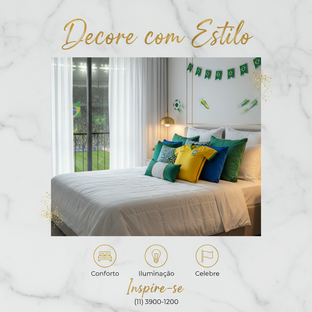 [Copa do Mundo] Fresco e clean post quadrado — Decoração